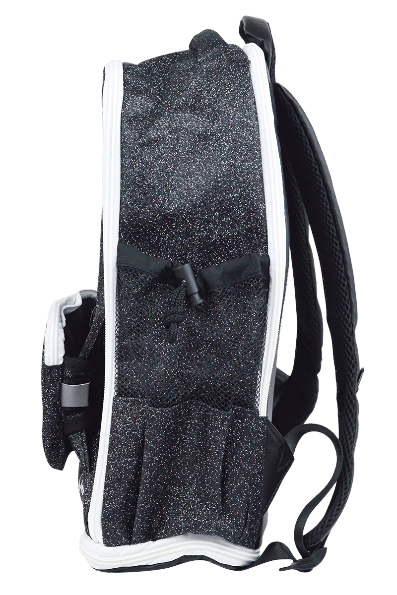 Black Glitter Backpack - simple - Quatro Gymnastics UK