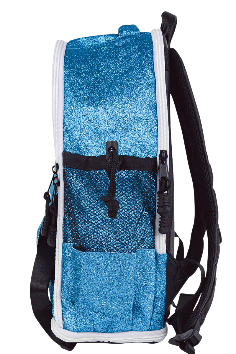 Blue Glitter Backpack - simple - Quatro Gymnastics UK