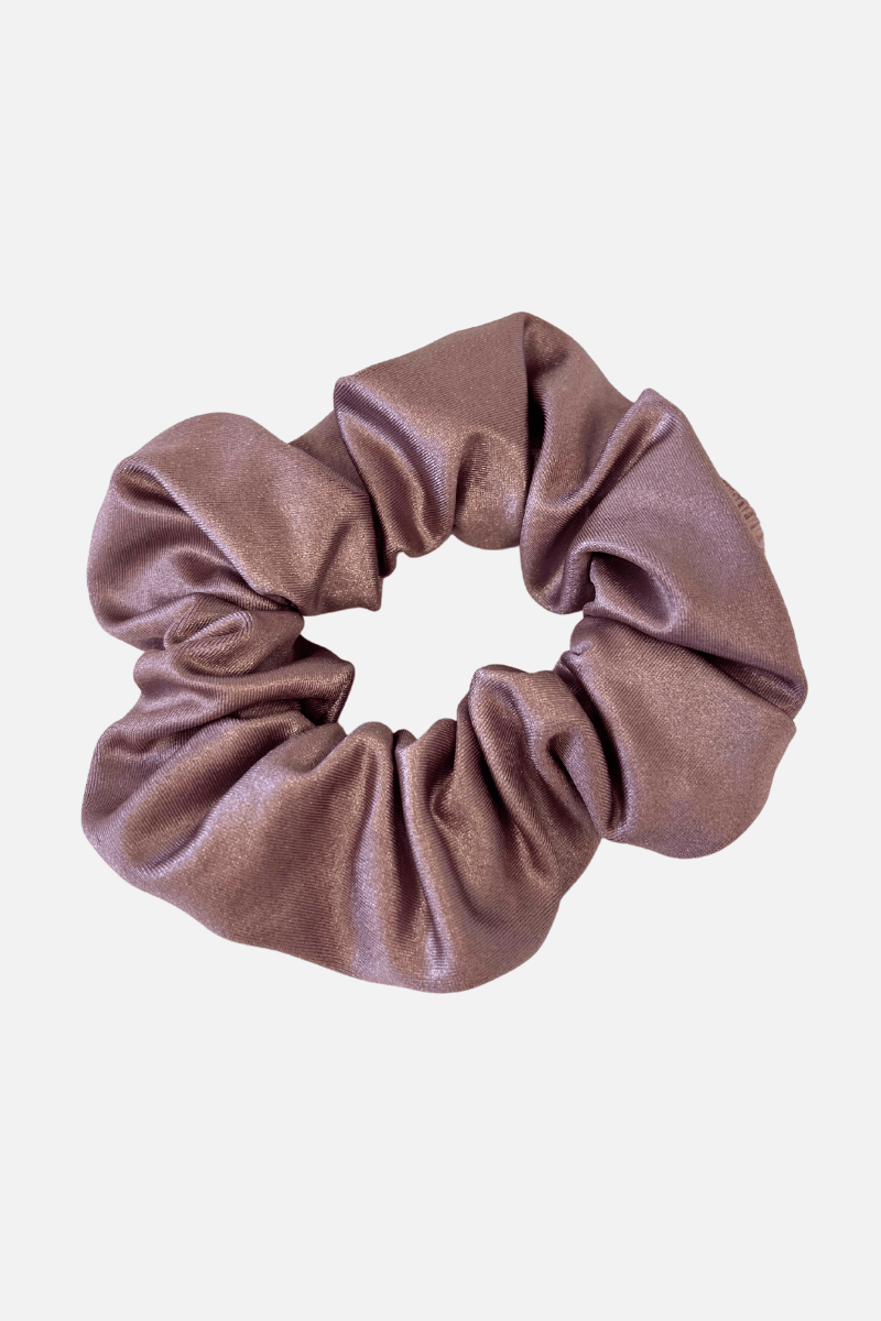 Blush Wet Look Scrunchie - simple - Quatro Gymnastics UK