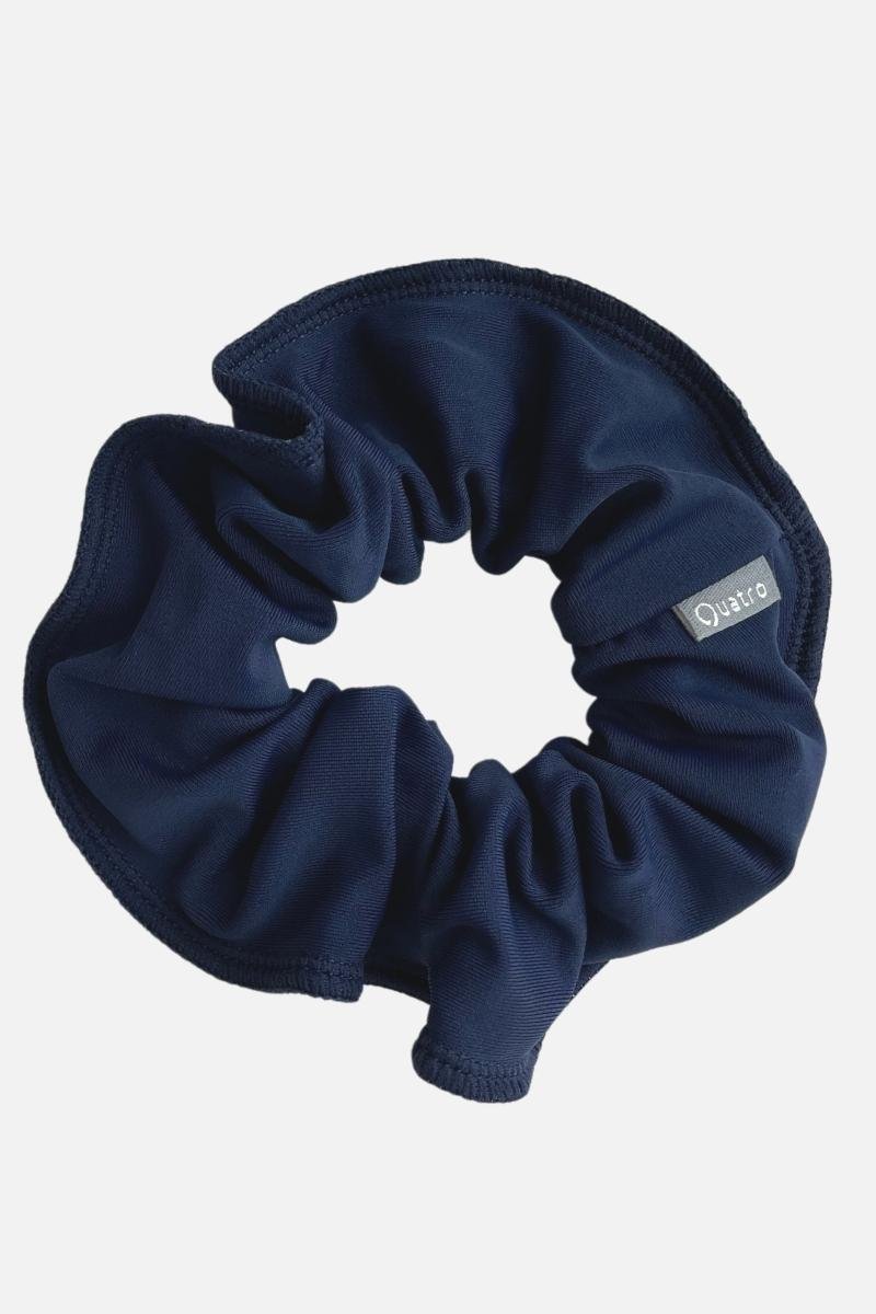 Navy Lycra Scrunchie - simple - Quatro Gymnastics UK