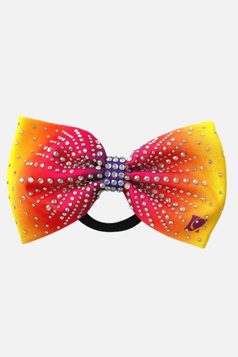 Aura Ombre Rhinestone Bow - simple - Quatro Gymnastics UK