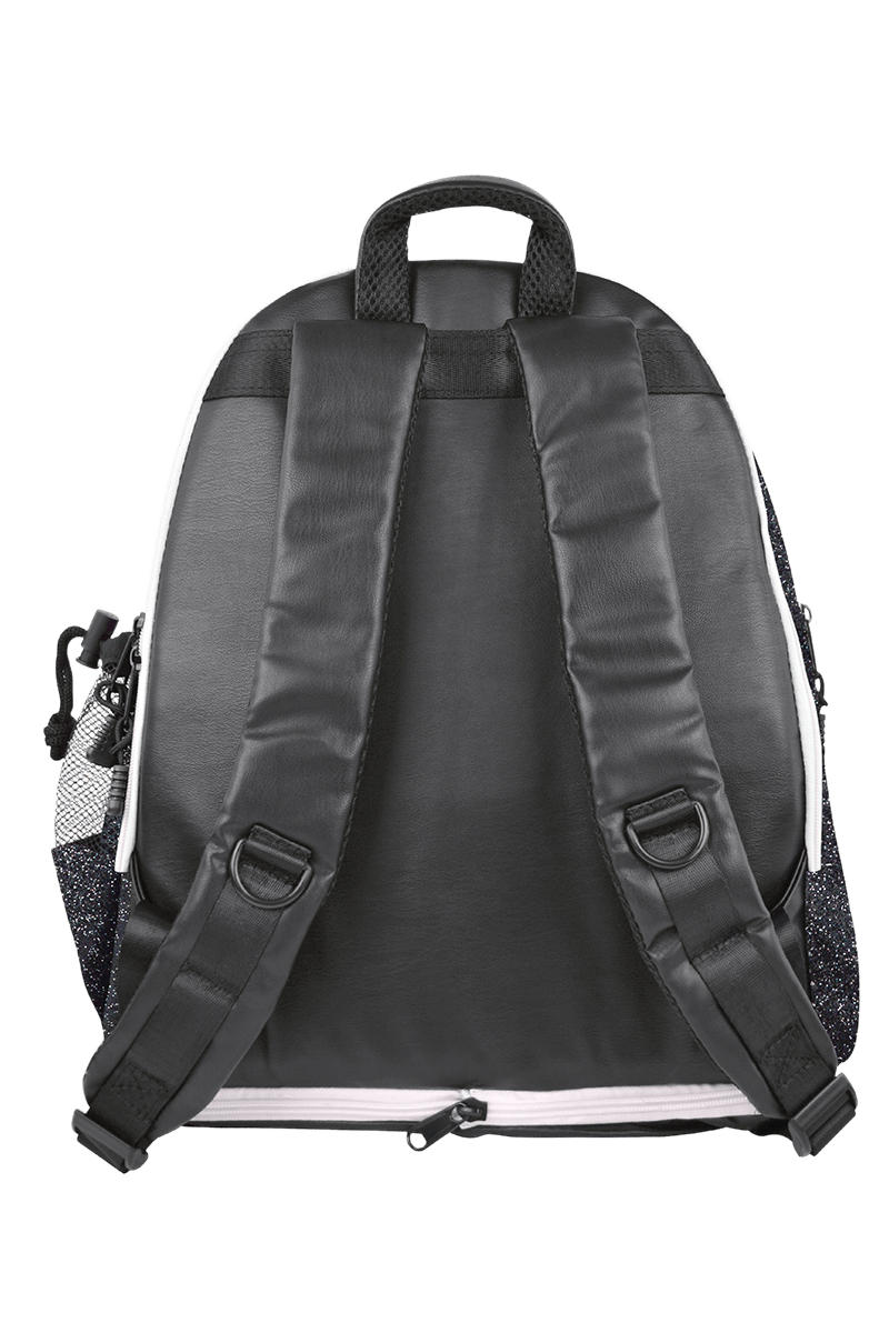 Black Glitter Backpack - simple - Quatro Gymnastics UK