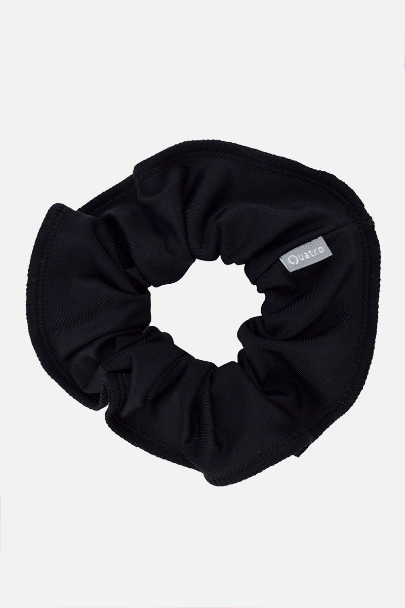 Black Lycra Scrunchie - simple - Quatro Gymnastics UK