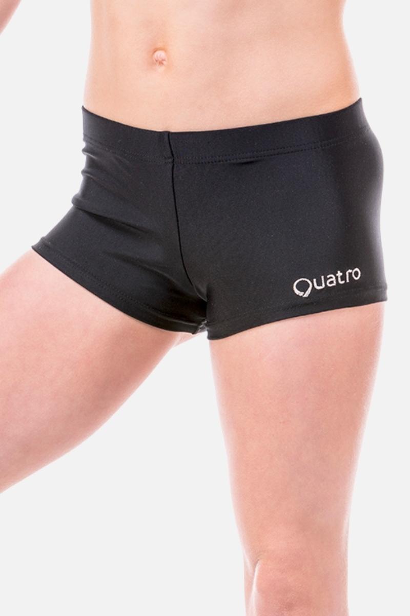 Black Lycra Shorts - configurable - Quatro Gymnastics UK