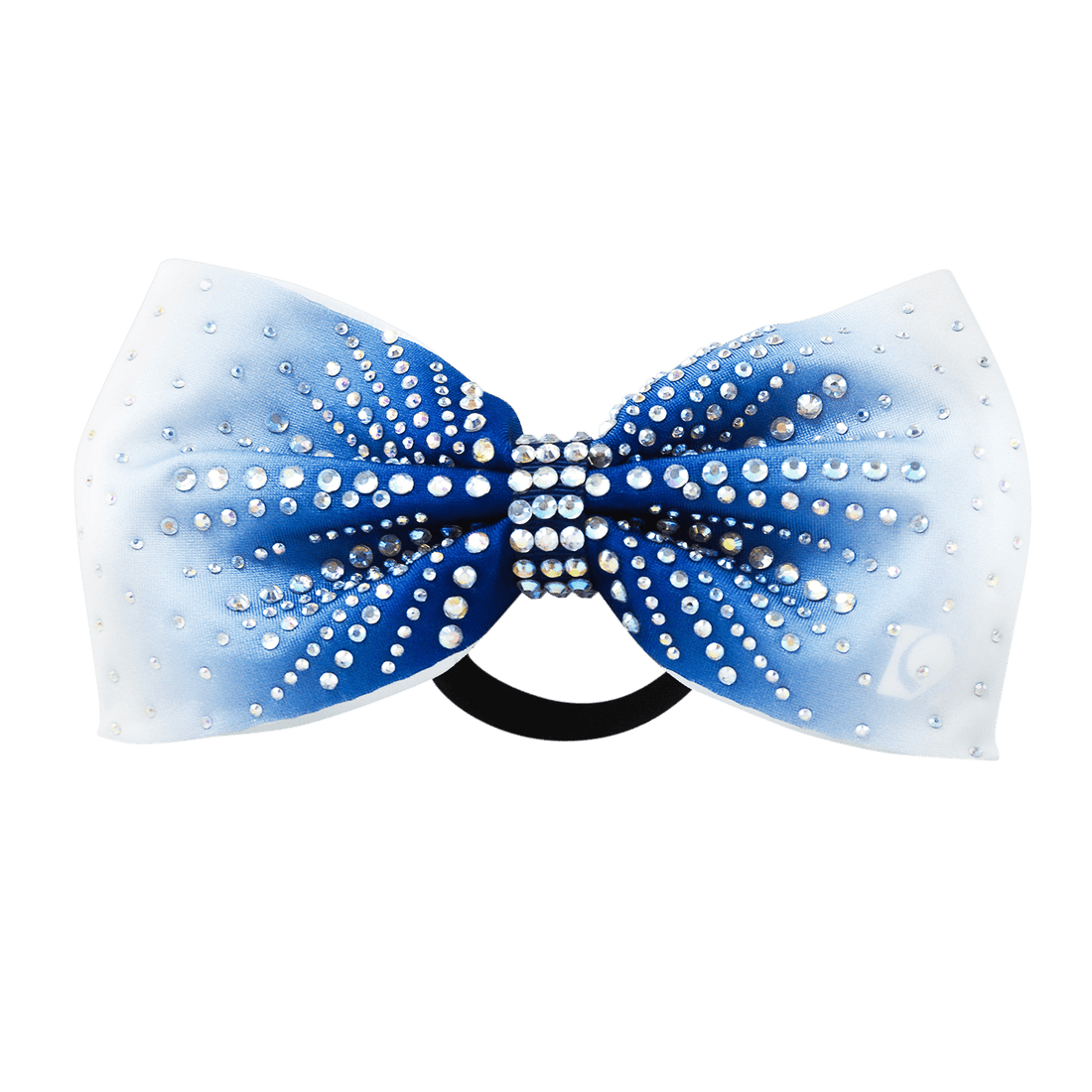 Blue Ombre Rhinestone Bow - simple - Quatro Gymnastics UK