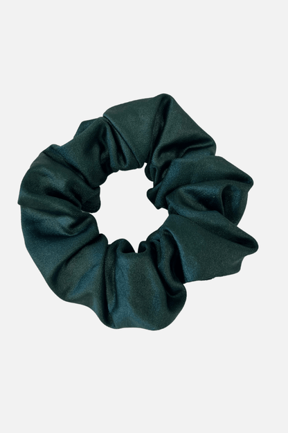 Green Wetlook Lycra Scrunchie - simple - Quatro Gymnastics UK