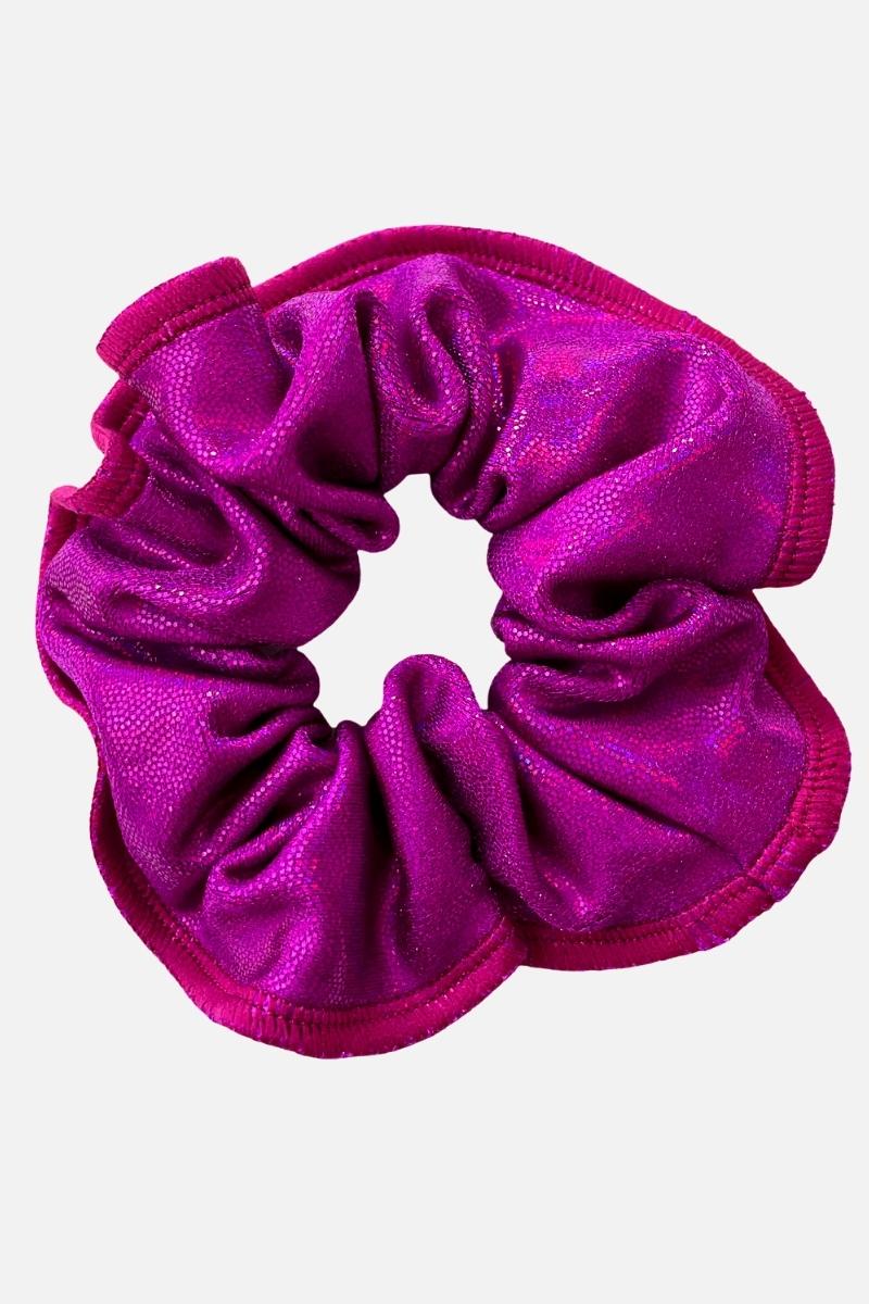 Magenta Holo Scrunchie - simple - Quatro Gymnastics UK