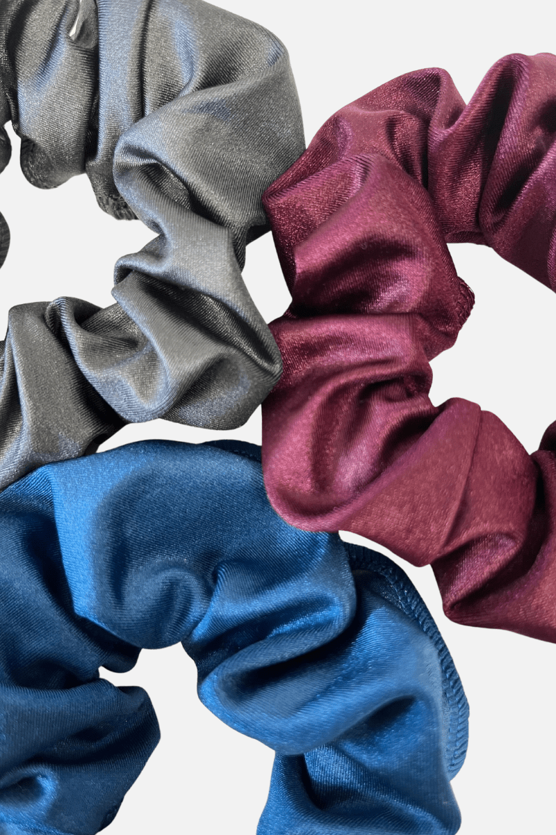 Ocean Wet Look Scrunchie - simple - Quatro Gymnastics UK