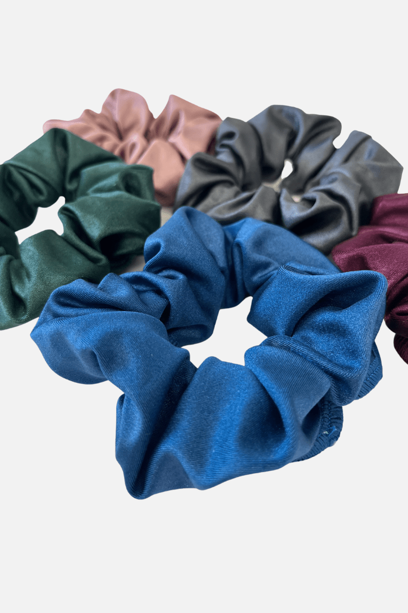 Ocean Wet Look Scrunchie - simple - Quatro Gymnastics UK