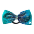 Teal to Navy Rhinestone Bow - simple - Quatro Gymnastics UK